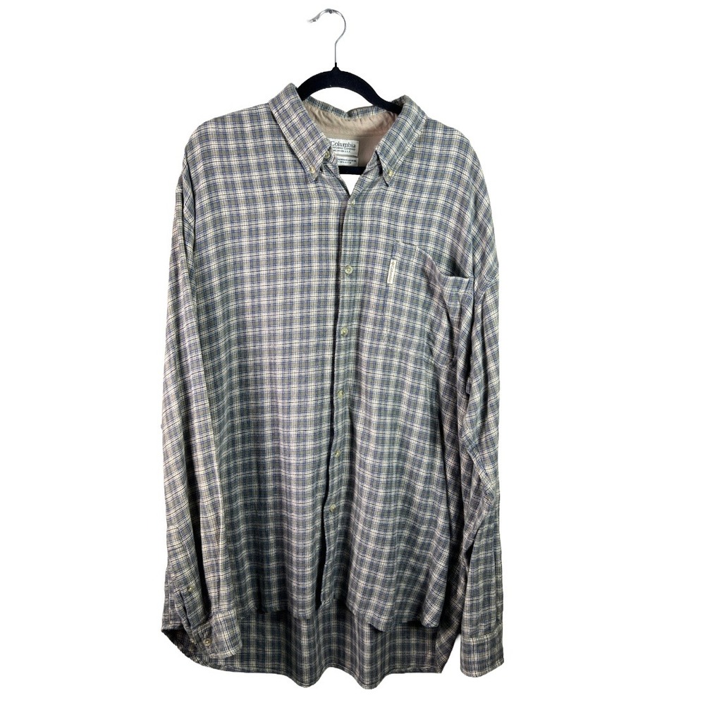 Vintage Columbia Plaid Flannel Shirt Mens XXL Outdoor Workwear